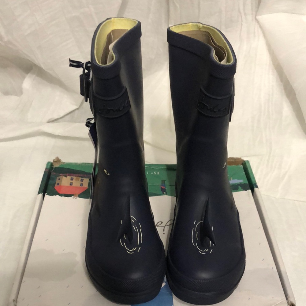Joules Kids Navy Rain Boots NWT size 11